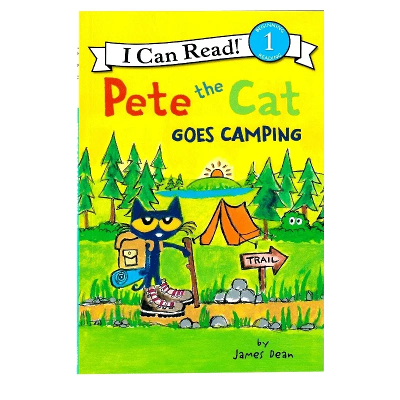 

Pete the Cat Goes Camping (I Can Read Level 1), Children's books aged 3 4 5 6 English Reading book, Picture Books 9780062675293