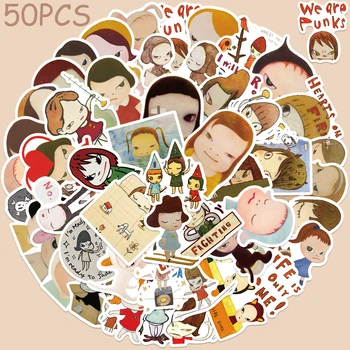 50pcs 일본 디자이너 Yoshitomo Nara 스티커 데칼 전화 노트북 가방 노트북 스케이트 보드 방수 스티커
