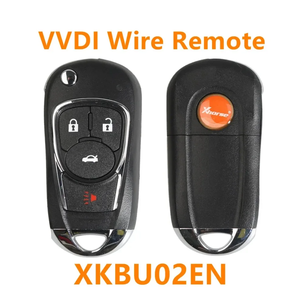 5pcs/lot Xhorse XKBU02EN 4 Button Wired Universal VVDI Remote Control Car Key For Buick For GM for VVDI2