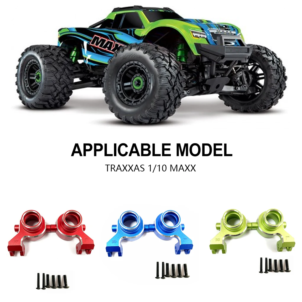 RCGOFOLLOW Aluminiowe zwrotnice kierownicze ze stopu aluminium, część tuningowa RC, zwrotnice do samochodów RC 1/10 MAXX