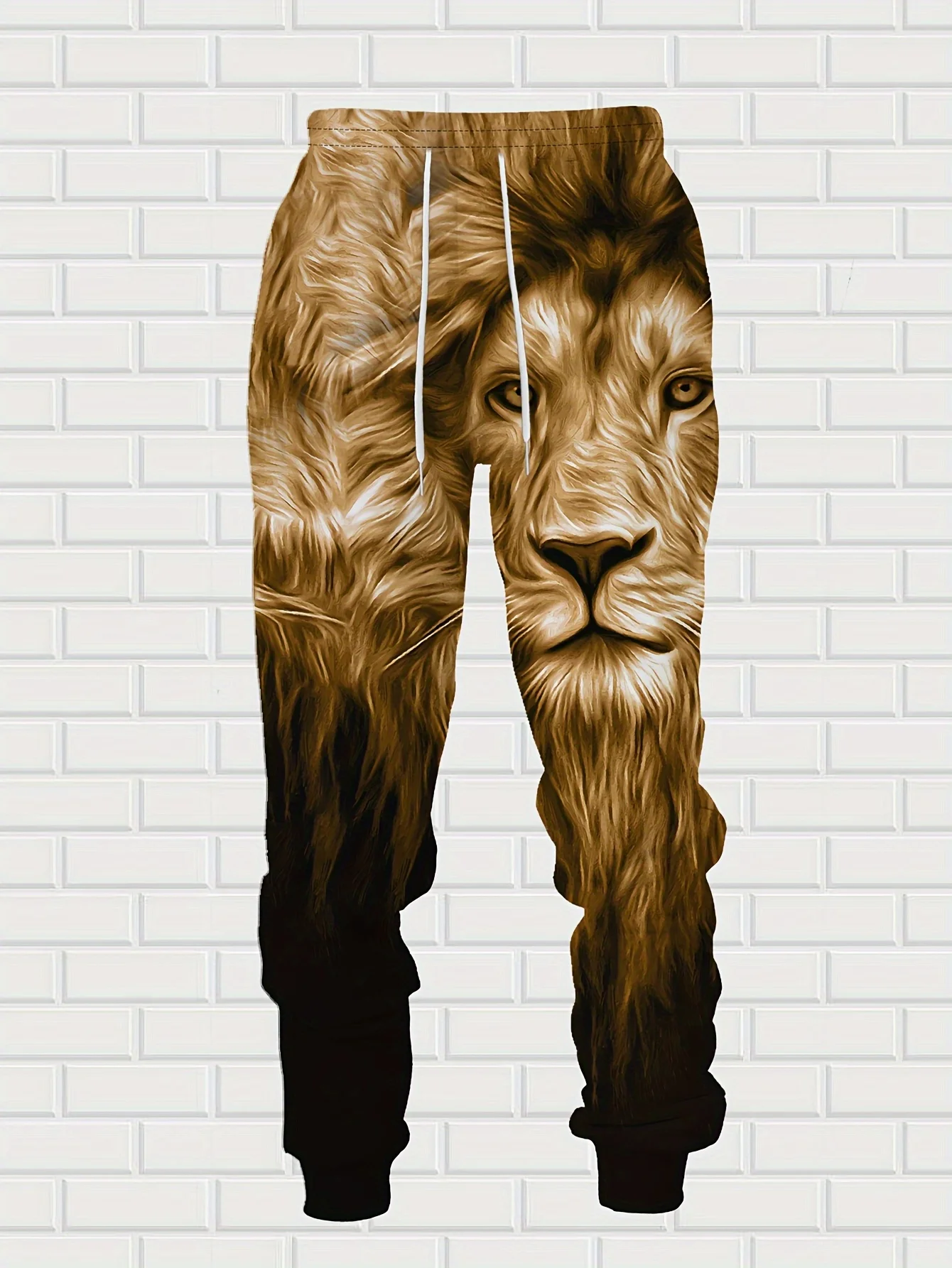 Nuovo arrivo Casual Inverno Autunno Modello leone Felpa con cappuccio e pantaloni stampati in 3D Set Tuta Set da 2 pezzi Abbigliamento sportivo da uomo