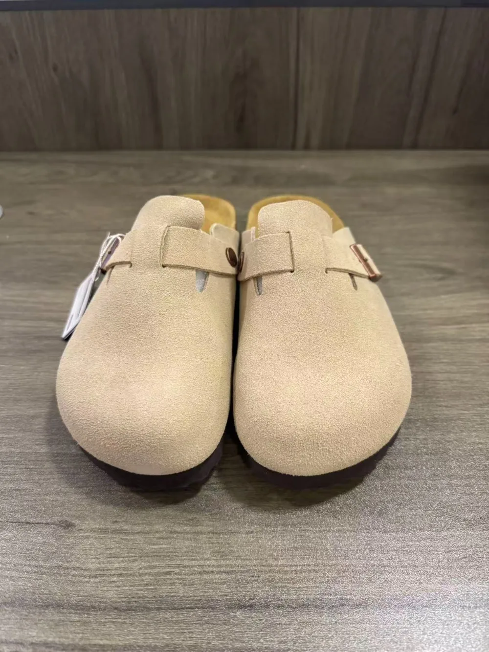 

2026 Boston style suede shoes with adjustable cork insoles, arch support, comfortable neutral casual slippers
