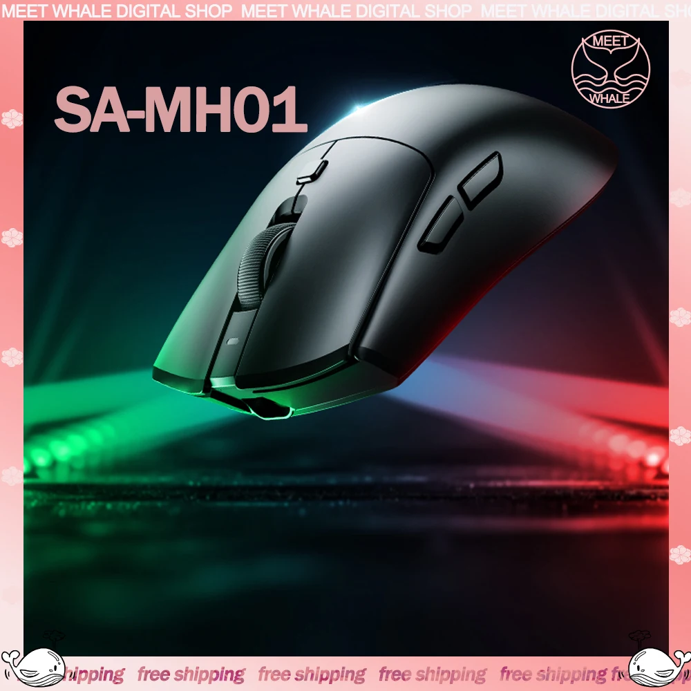 

New Rawm SA-MH01 Gamer Mouse 3Mode 2.4G Bluetooth Wireless Mouse PAW3395 Lightweight Ergonomic Mouse Office Gaming Mice Boy Gift