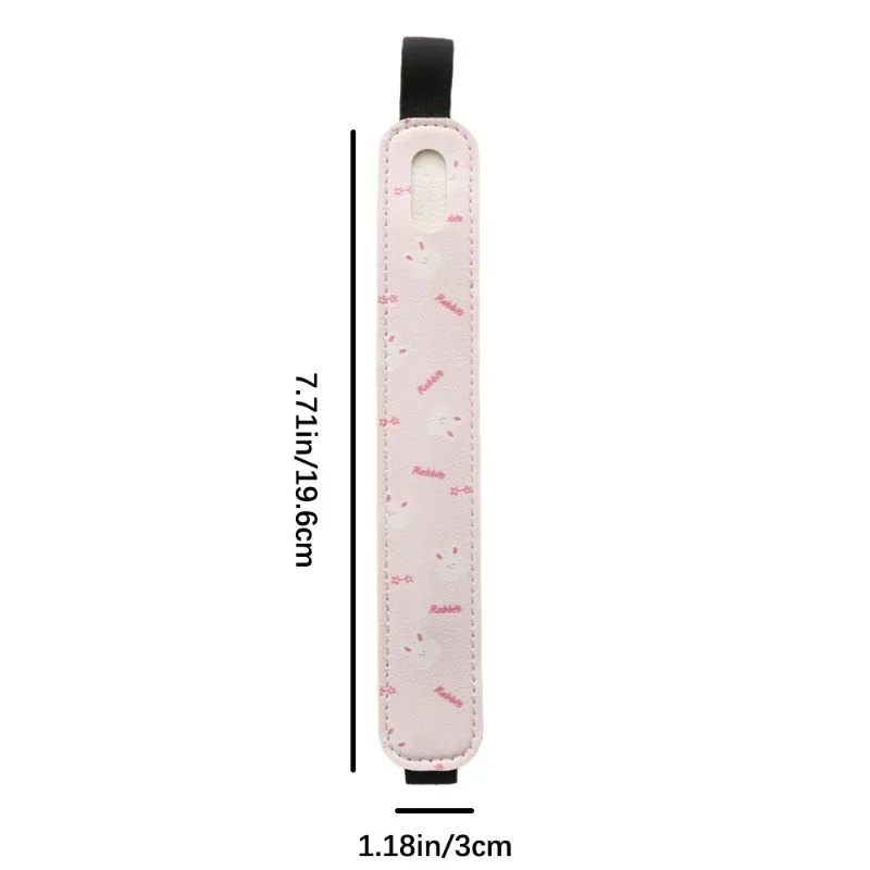 Random 2pcs Printed PU Leather Pencil Case Suitable For Apple Pencil Capacitor Pencil Case, Anti Drop Elastic Band Buckle, Book