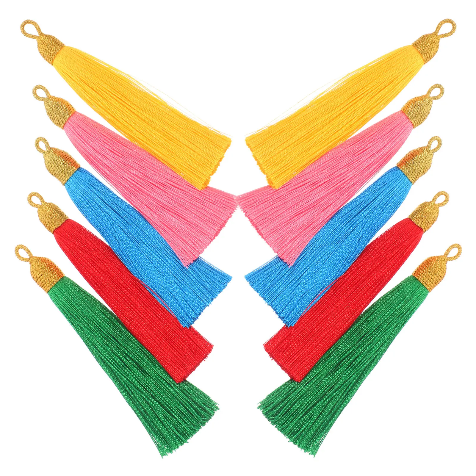 20Pcs Polyester Tassels Colorful Hanging Fringe for Crafting DIY Keychain Bag Pendant Bookmark Charms Tassel Book Mark