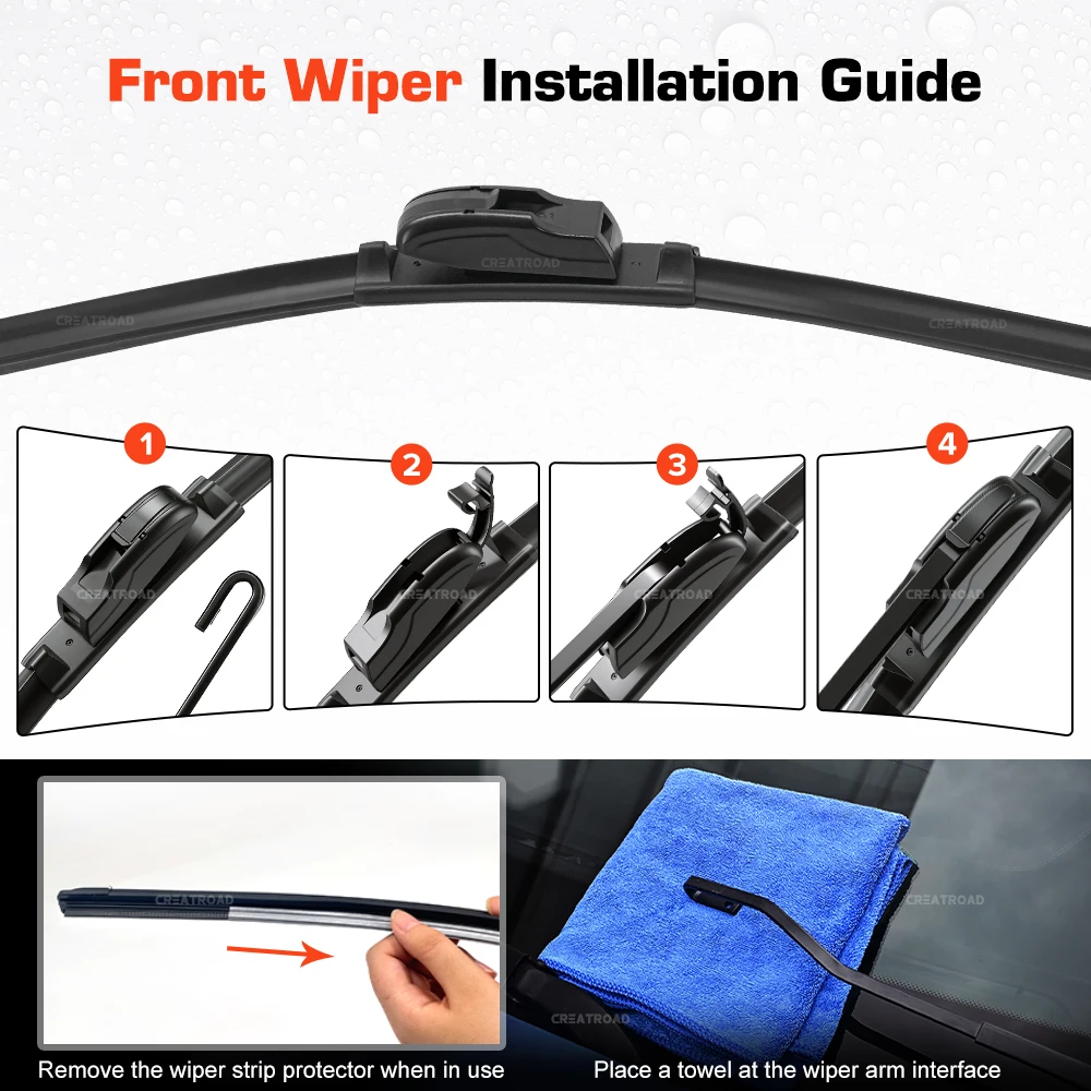 

Silicone Wiper Blades Fit For Opel Agila A 2000-2007 Coated Silent HD Wear-Resistant Car Windshield Wipers 20"+18"