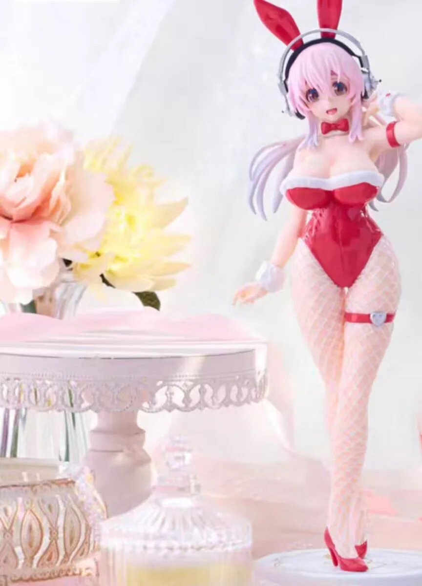 

В наличии 2025 самая низкая цена, японская оригинальная аниме-фигурка SUPER SONICO Bunny Red Ver, фигурка, коллекционная модель игрушки