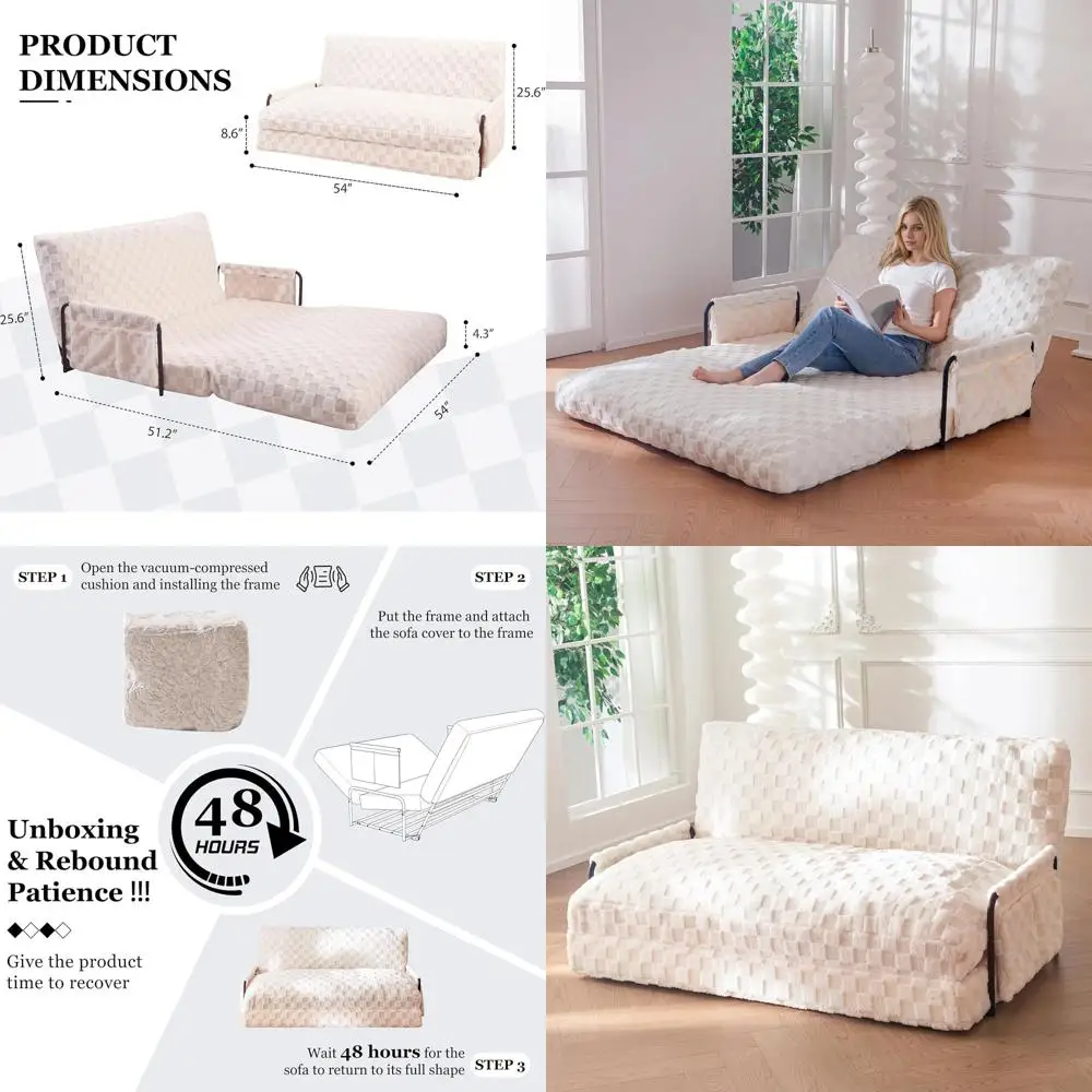 5-Position Adjustable Sleeper Chair: Versatile Bean Bag Sofa for Comfortable Rest, Reading, or Gaming