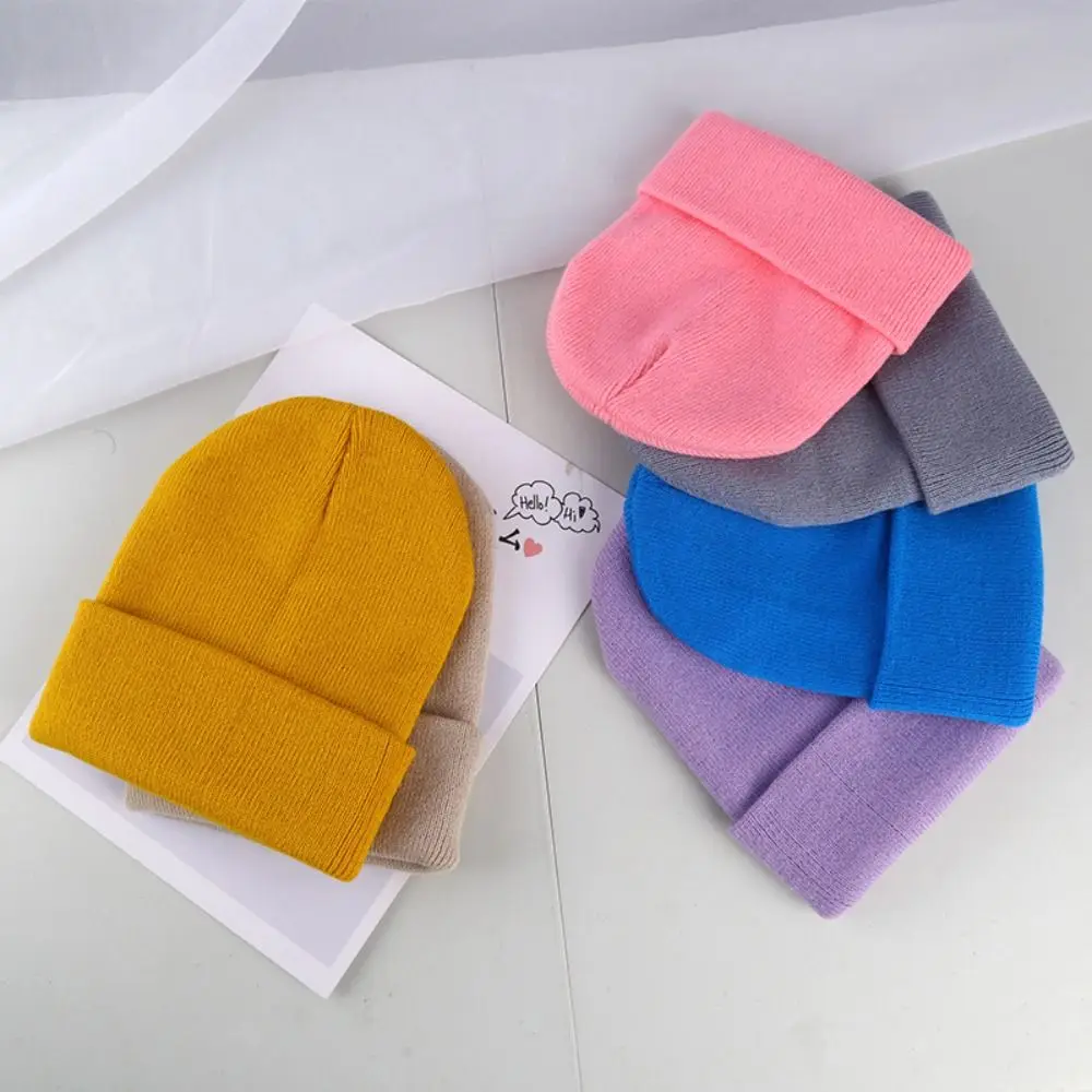 Fashion Thickened Winter Hats Ear Protection Solid Cute Knitted Hat Outdoor Keep Warm Bonnet Cap for Men Women image 3