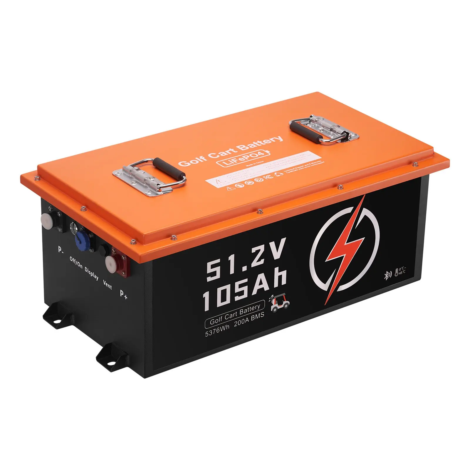 

48V 105Ah Golf Cart Lithium Battery With 20A Charger And Touch Monitor