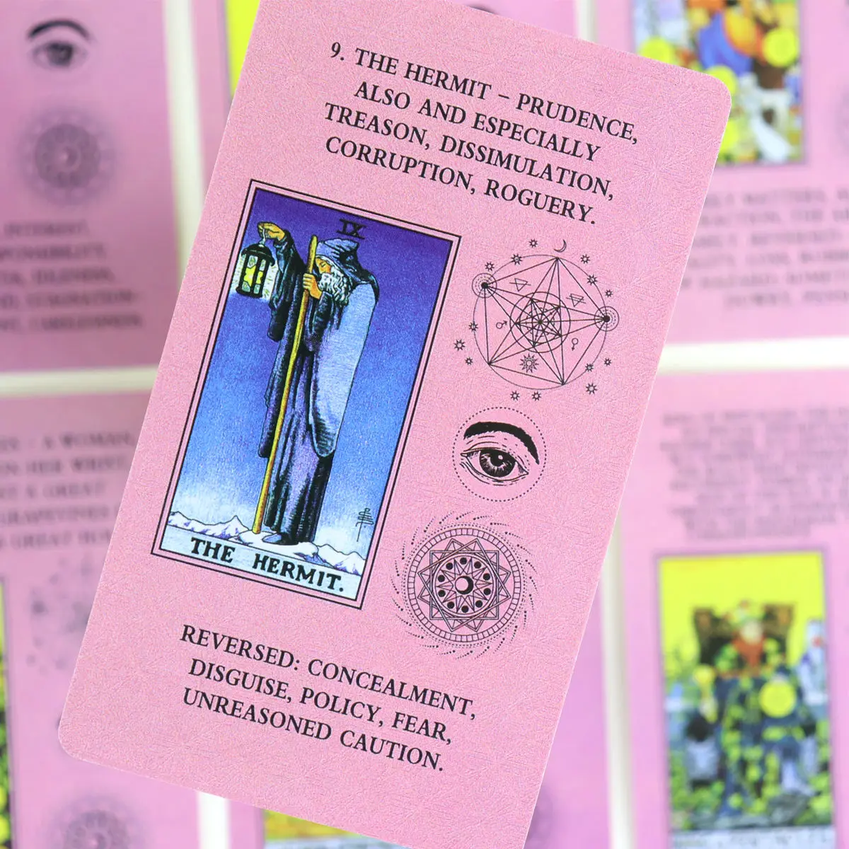 بطاقات التارو الوردية 78 قطعة مع كلمات رئيسية تعتمد على نظام رايدر وايت 10.3*6 سم #4