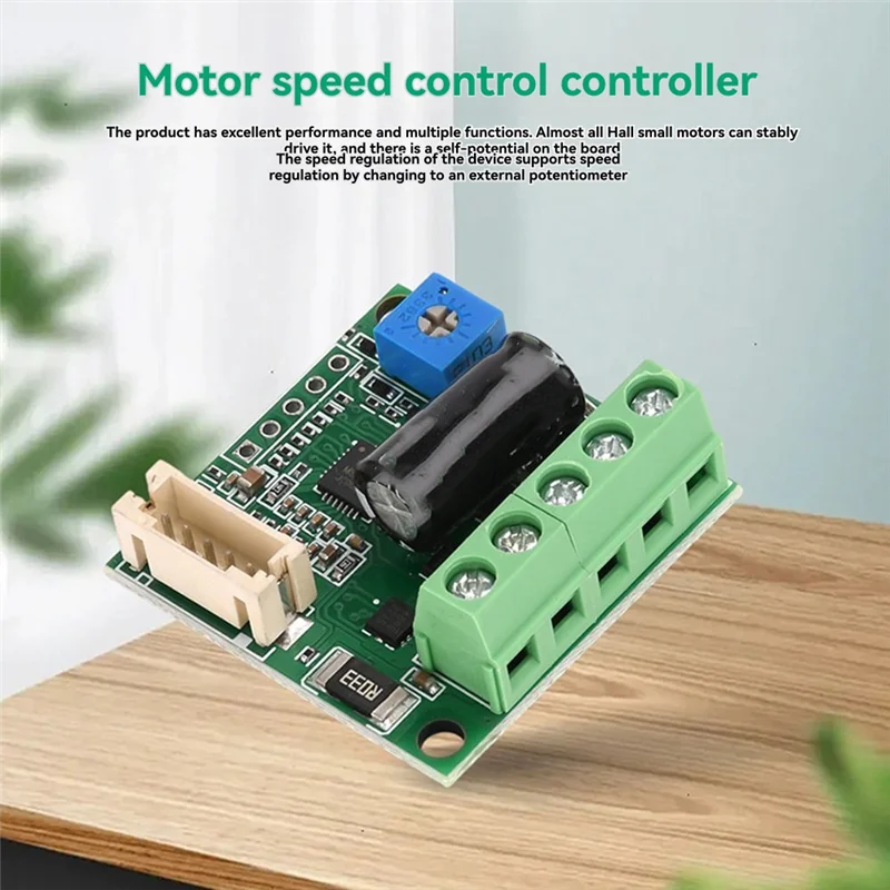 ABSQ-DC 6V12V24V Контроллер скорости двигателя с модулем платы драйвера Hall BLDC с кабельным источником питания