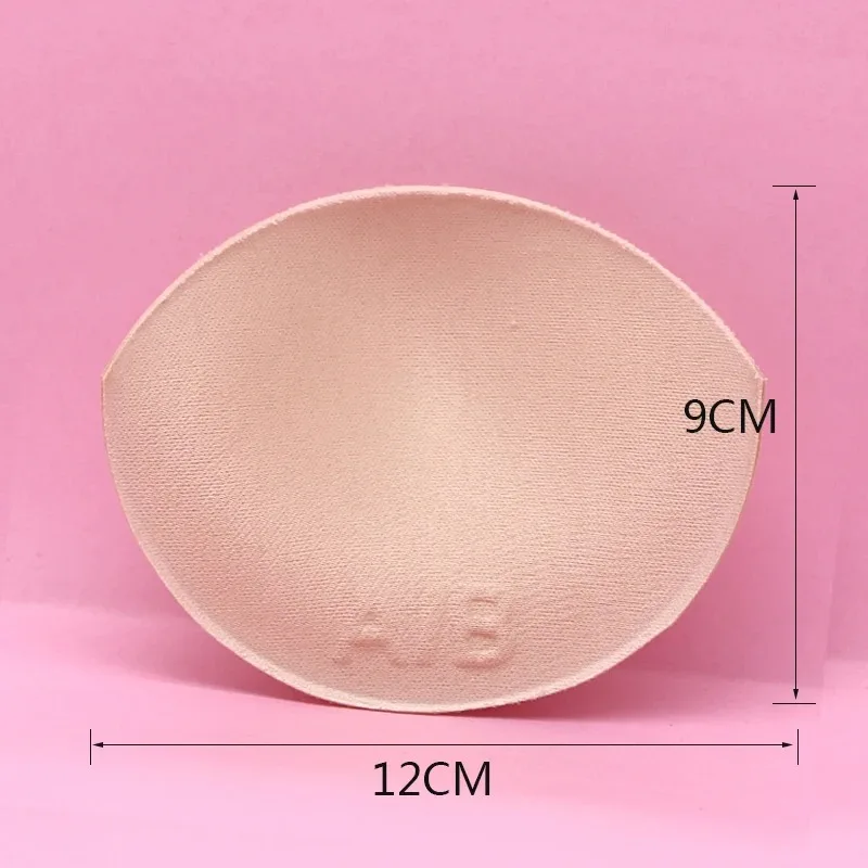 2 Pcs 1pair Thick Sponge Bra Pads Push Up Breast Enhancer Removeable Bra Padding Inserts Cups for Swimsuit Bikini Padding