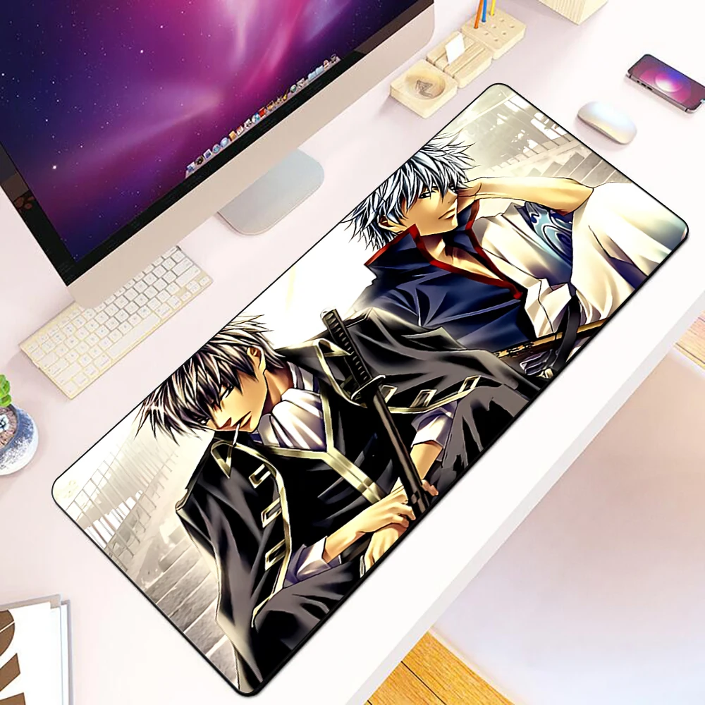 Anime Gintama Mousepad HD Printing Computer Gamers Locking Edge Non-slip Mouse Pad XXL90x40cm Keyboard PC Desk Pad