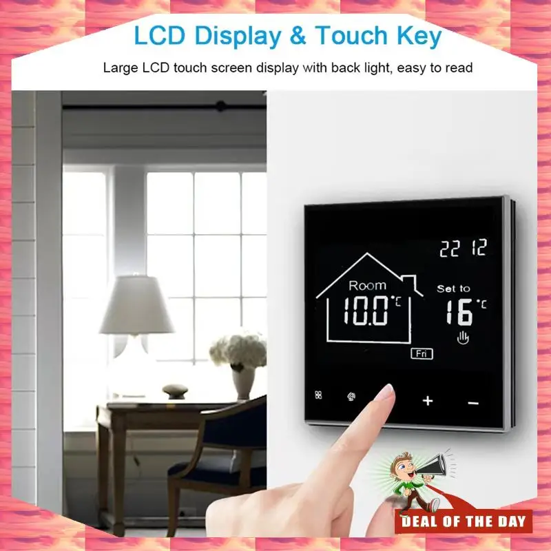 

24-часовая доставка Tuya, умный термостат для водяного подогрева пола, цифровой контроль температуры, энергоэффективный, удаленная температура C