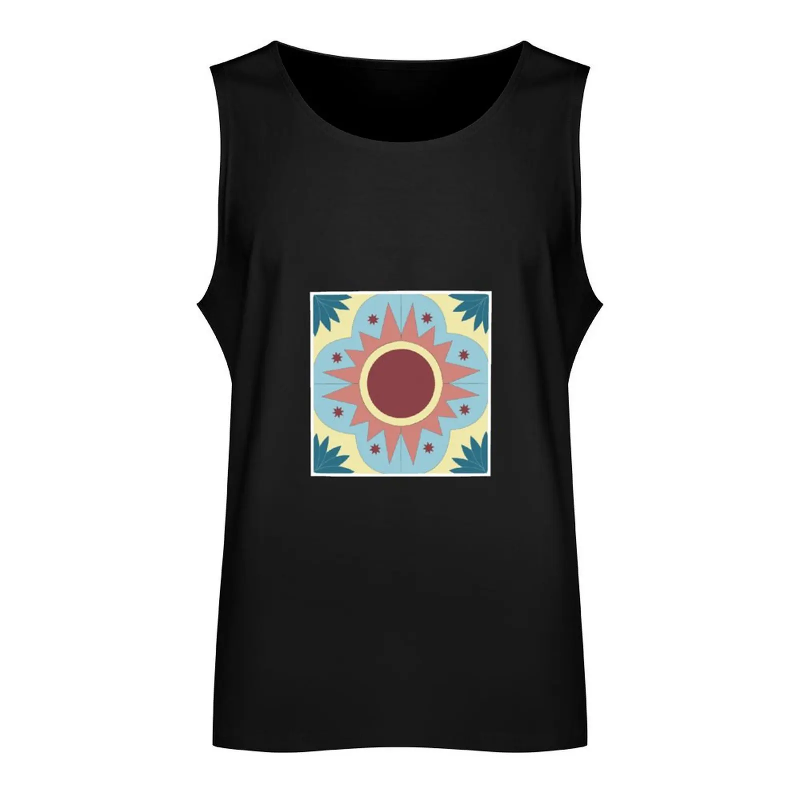 Azulejos Summer Tank Top sleeveless shirt man sleeveless