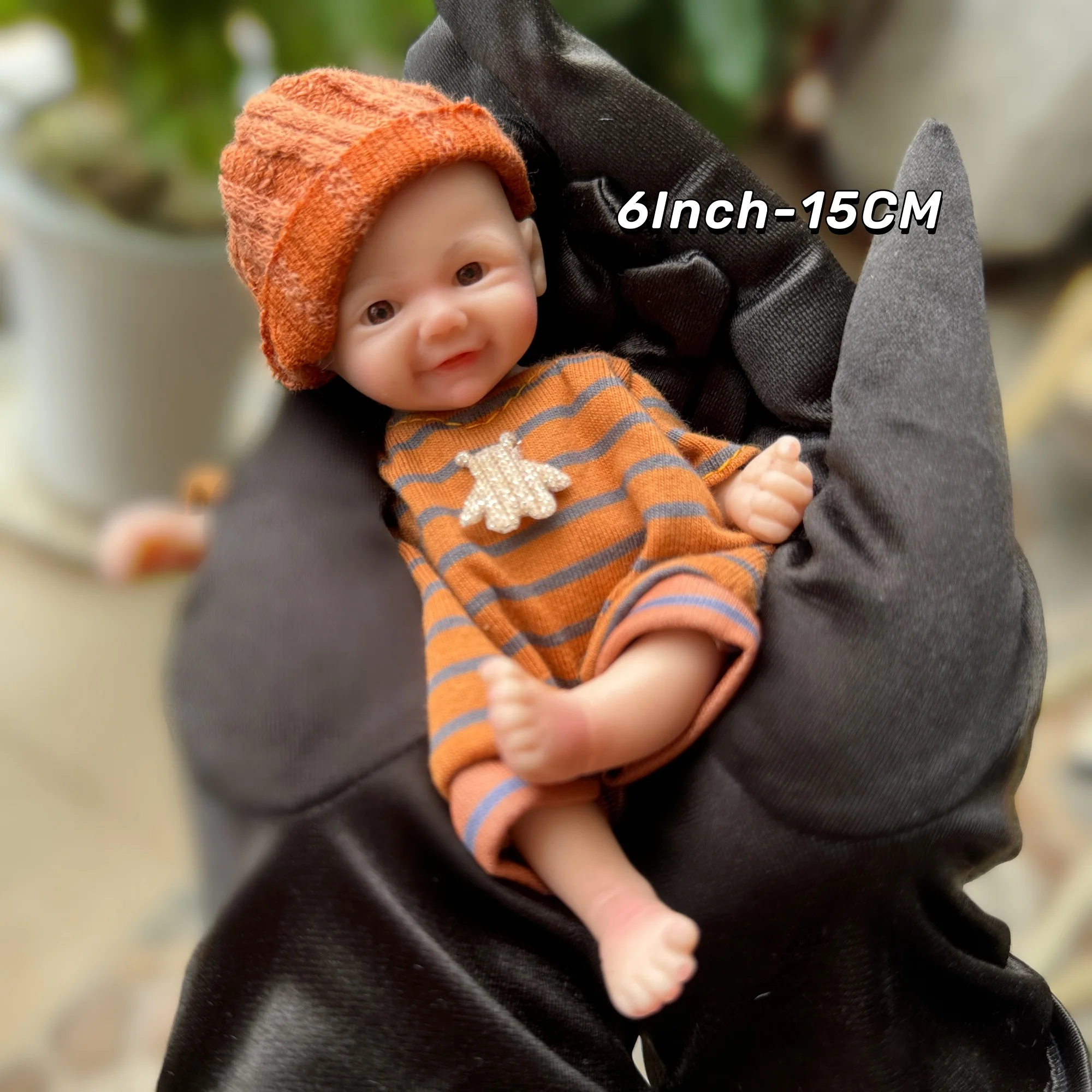 Mini muñeca Reborn de Palma de 6 pulgadas para niños y niñas, cuerpo entero pintado en 3D, muñeca realista de silicona para recién nacidos, juguetes para niños, regalo, bebé Reborn