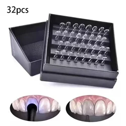 32 pz/set Kit Stampo Dentale Per Impiallacciature In Resina Composita Curatura Leggera Riempimento Denti Anteriori Anteriori Sbiancamento Dei Denti Strumenti di Laboratorio Dentale