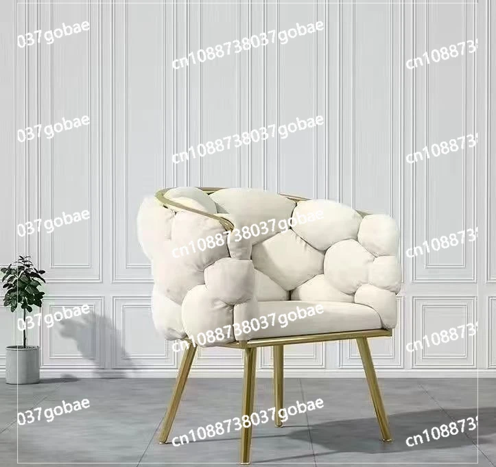 كرسي مكياج لغرفة نوم الفتيات، مقعد خفيف فاخر، مسند ظهر منزلي بسيط وحديث #1