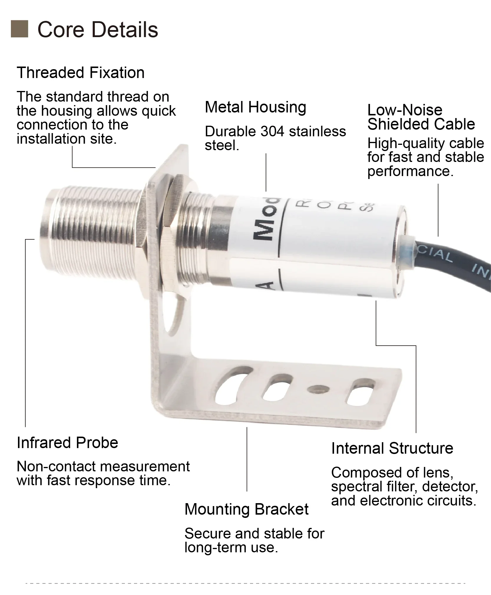 

HW-DT100 Инфракрасный датчик температуры 4-20 мА 0-5 В 0-10 В RS485 Выход ODM Настраиваемый IP65 Нержавеющая сталь Онлайн Промышленный
