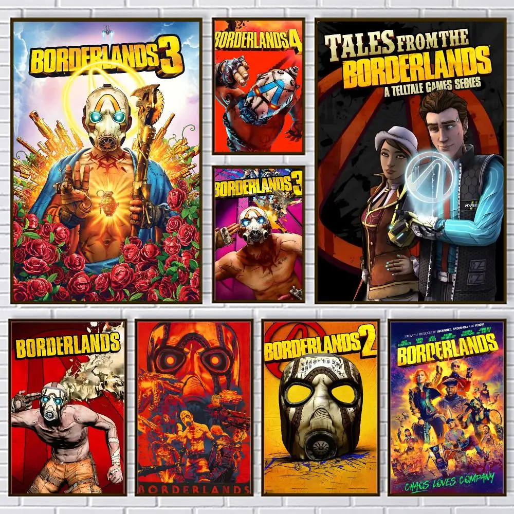 Game B-Borderlands Poster PP Paper Decorative Wall Art for Living RoomsBedrooms Bars Cafes Stylish Home Decor Gift