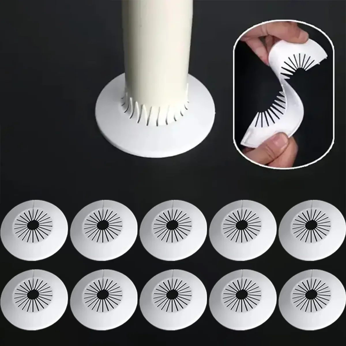 10/5 Piece Set of Pipe Decoration Kits, Wall Hole Repair, Easy and Quick Installation, Plastic Wall Hole Vent Pipe Covers, Suitable for Shower Valves, Angle Valve Pipes, Faucets, Through-Wall Pipes - Decorative Quick-Install Plates for Kitchen Faucet Accessories