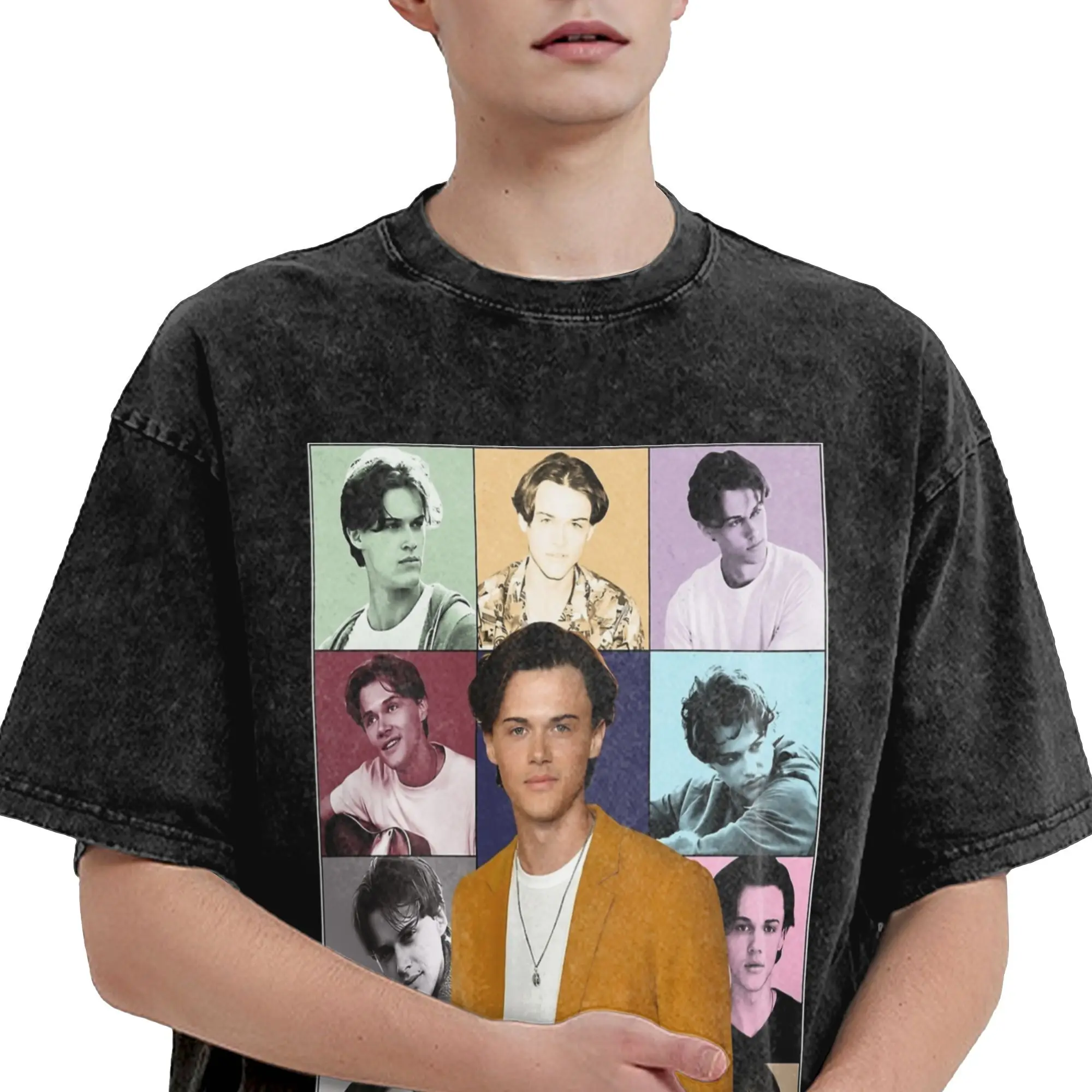 تي شيرت مغسول كونراد فيشر الصيف تي شيرت كلاسيكي جميل ملابس الشارع الشهير ملابس علوية صيفية قطنية تي شيرت للرجال والنساء