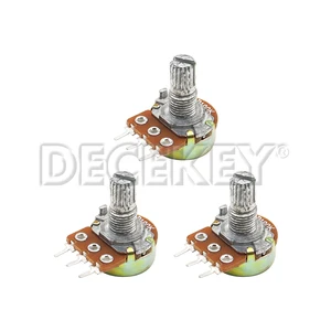 10 pieces Linear potentiometer Wh148 15mm 3 pins with nuts and washers 1k 2k 5k 10k 20k 50k 100k 250k 1m potentiometer kit 10 Main Sales Potentiometer 10K - №2