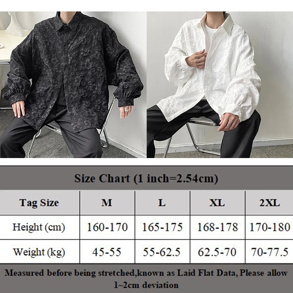 男性用のヴィンテージ通気性シャツ,和風,レジャー用ラペル,長袖,単色,休暇用