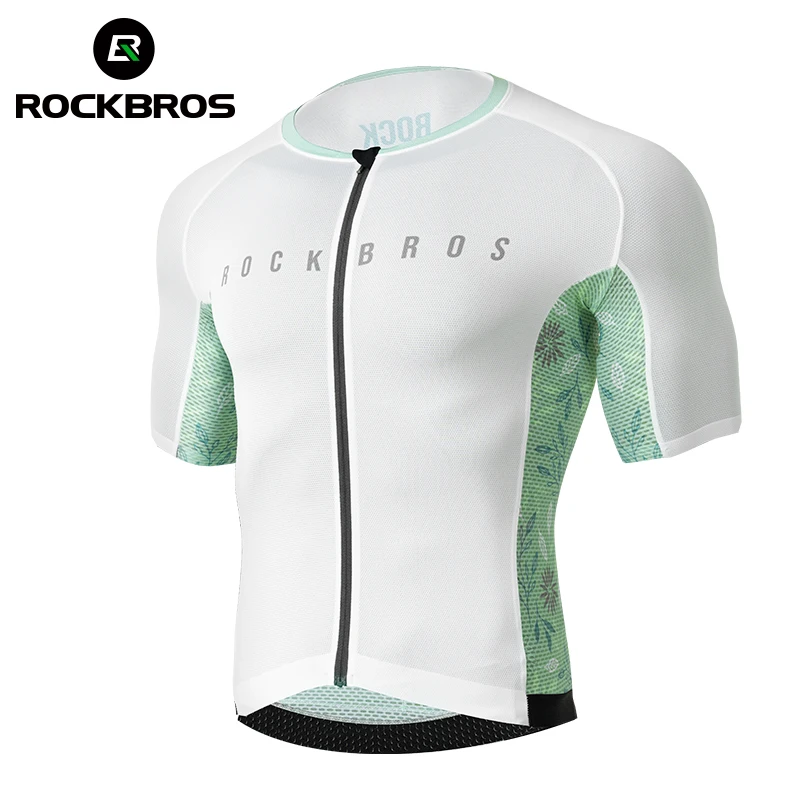 ROCKBROS Summer Cycling Jersey Set MTB Men T-shirt Shorts Pants With YKK Zipper Sportswear Breathable Bicycle Jersey Sets