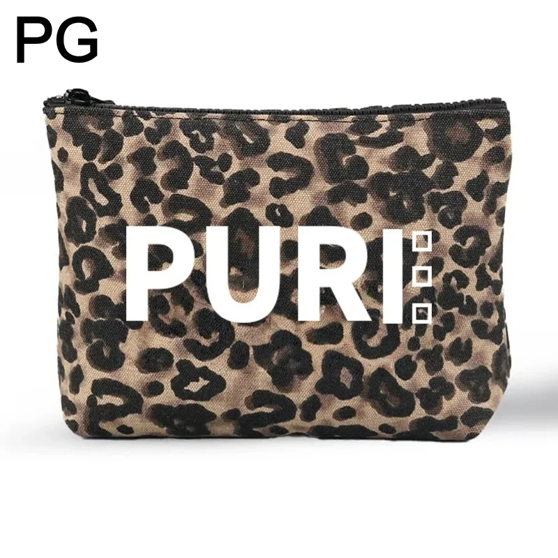 PG Ladies Handbag Retro Spicy Girl Style Leopard Pattern Design Portable Lightweight, Large Capacity Practical Travel Makeup Bag