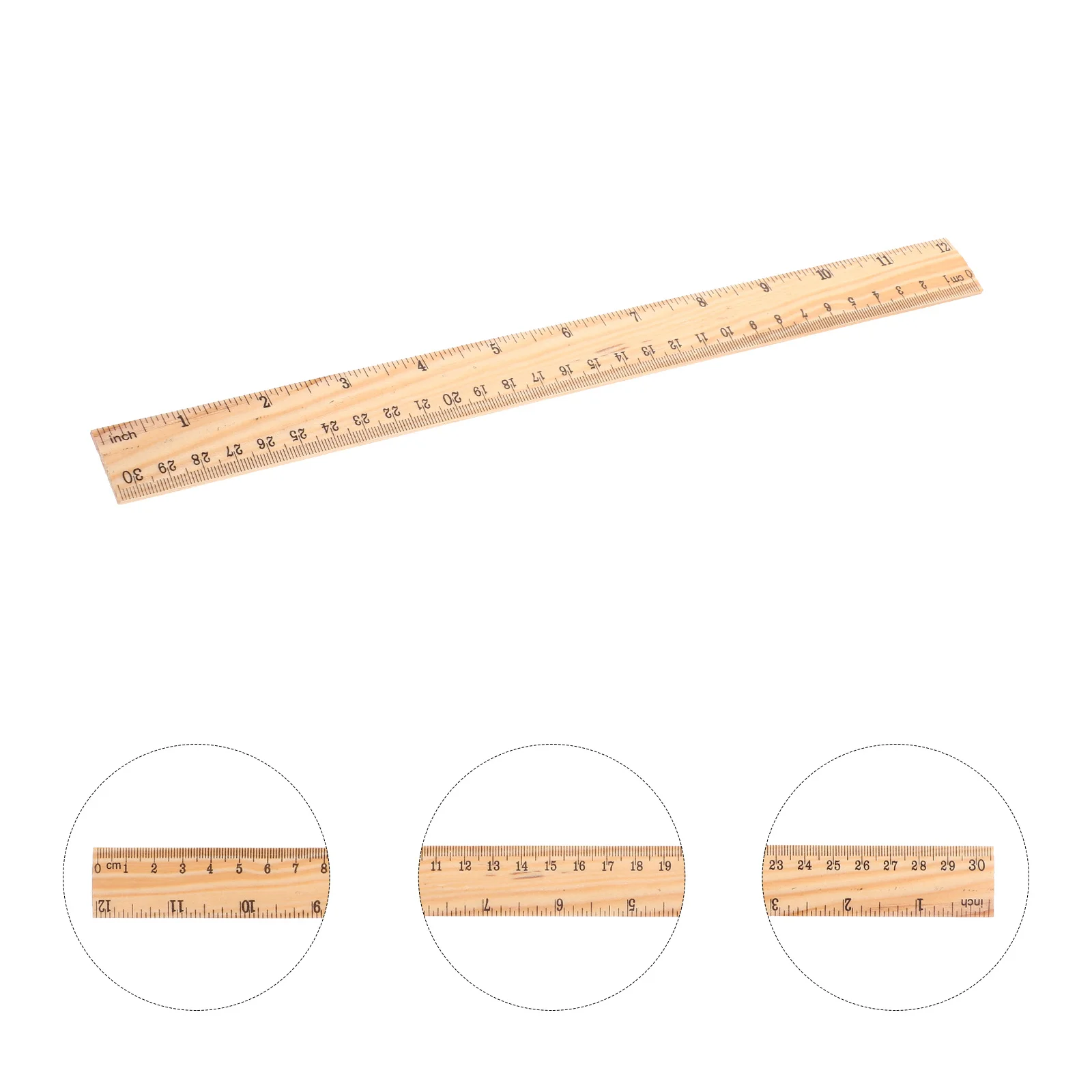 20 قطعة خشبية 30 سنتيمتر متعددة الوظائف مسطرة مستقيمة للرسم قياس النجارة الهندسة طالب العرض المحمولة #3