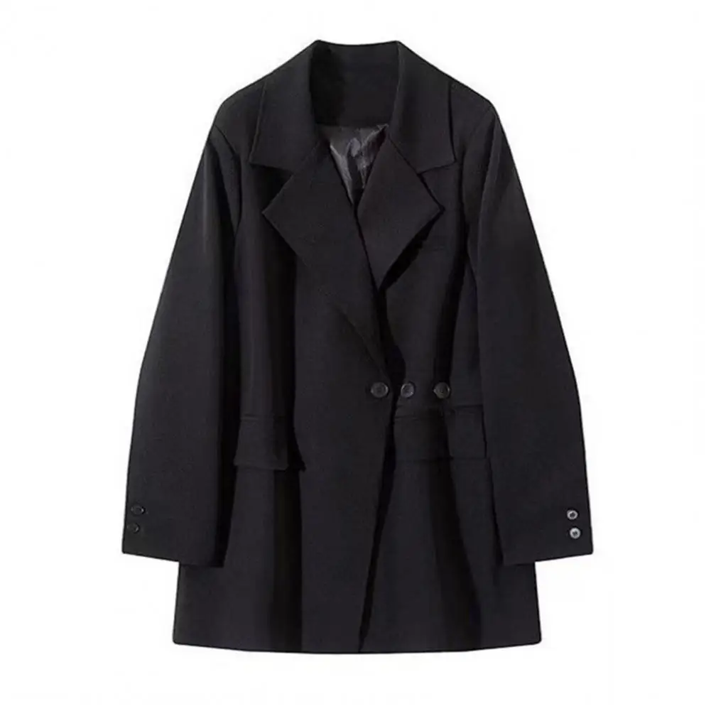 Women Suit Coat Long Sleeve Women Jacket Women’s Business Suit Jacket Lapel Long Sleeve Blazer Side Button Placket for Work