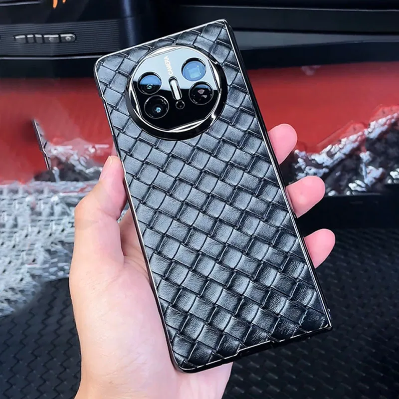 

Роскошный чехол из искусственной кожи с покрытием для Huawei Mate X5 X3 внешняя пленка для экрана 360 градусов защитный жесткий чехол для Huawei Mate X5 чехол
