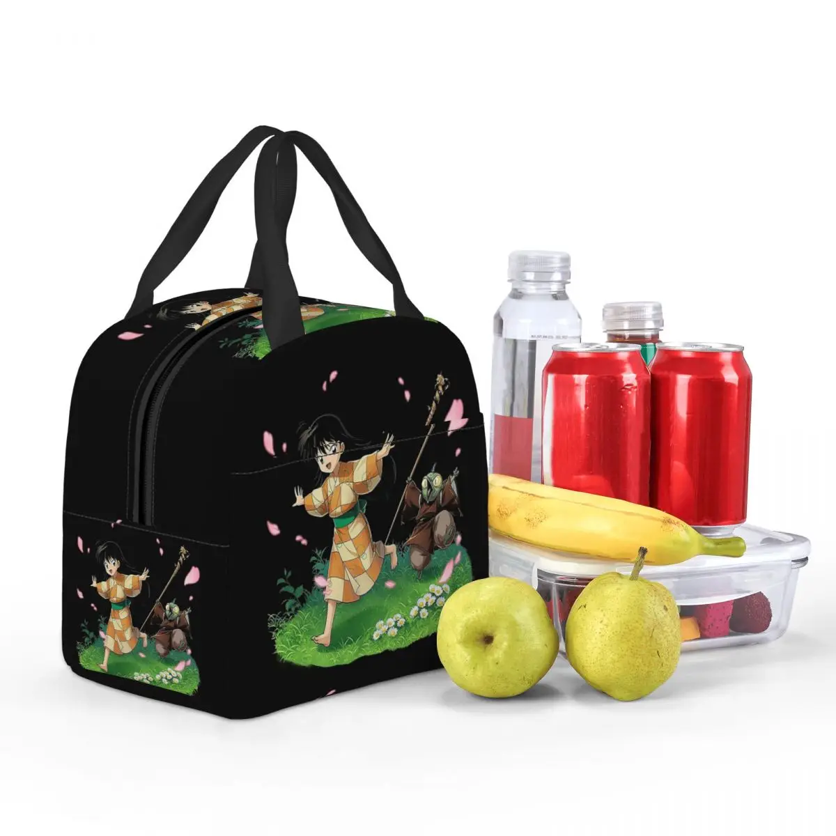 الكلب شيطان ريترو تشيبي مانغا إينوياشا معزول حقيبة الغداء للنساء الأطفال المحمولة صناديق الطعام علب الاغذية الحرارية حمل