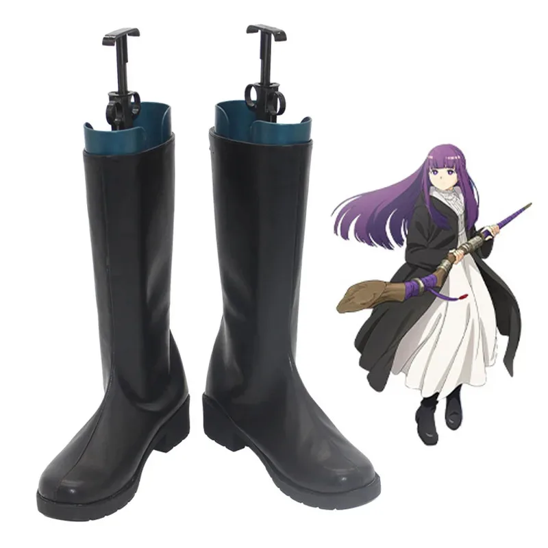 

Anime Frieren at the Funeral Fern Cosplay Shoes Halloween Party Boots Role Play Prop PU Leather Shoes Costume Accessories