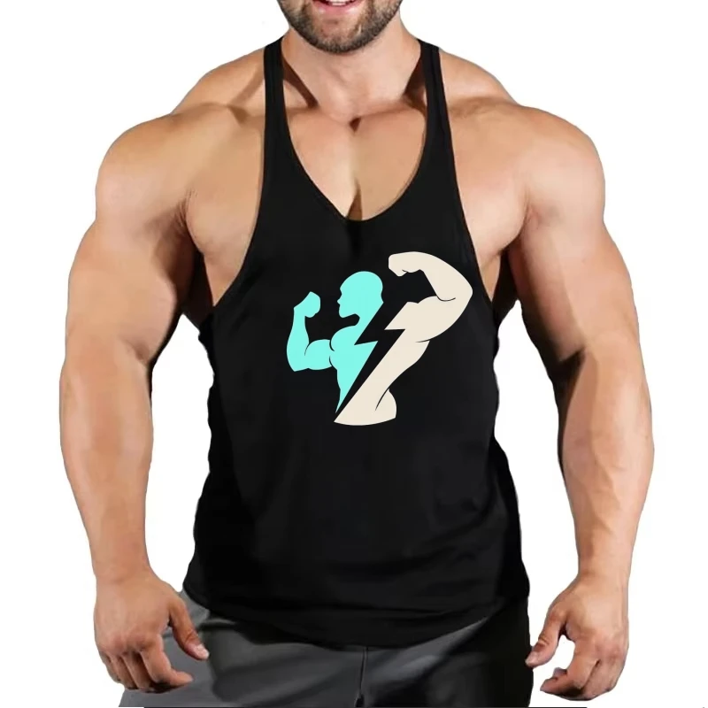 Canotta fitness da uomo, cinturino sottile per allenamento in palestra, tessuto confortevole per sessioni in palestra con amici e partner