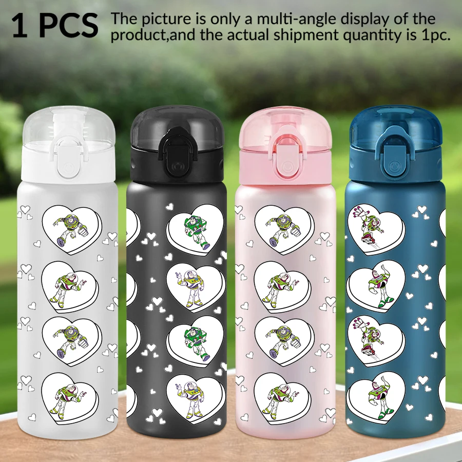 

1Pc Disney Buzz Lightyear Heart Shape Pattern 26oz Plastic Water Bottle Outdoor Sports Water Cup Birthday/back To School Gift