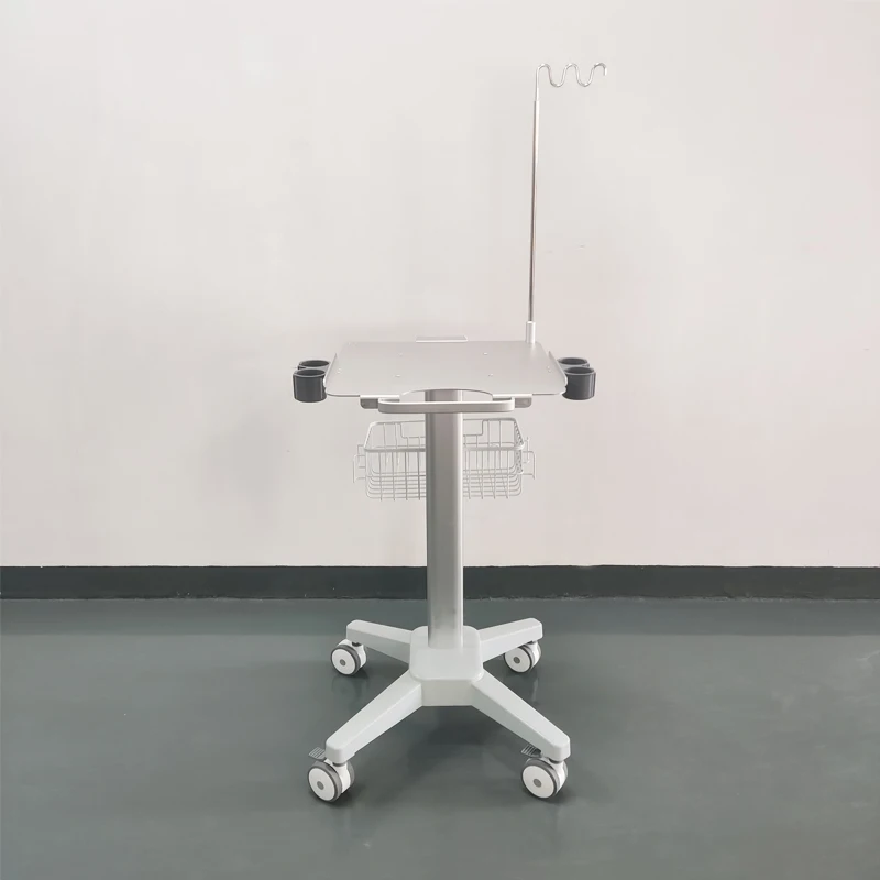 Medical High Quality Ultrasound Trolley  Portable Machine Dental Clinic Cart Trolley Instrument Cart with Infusion Stand