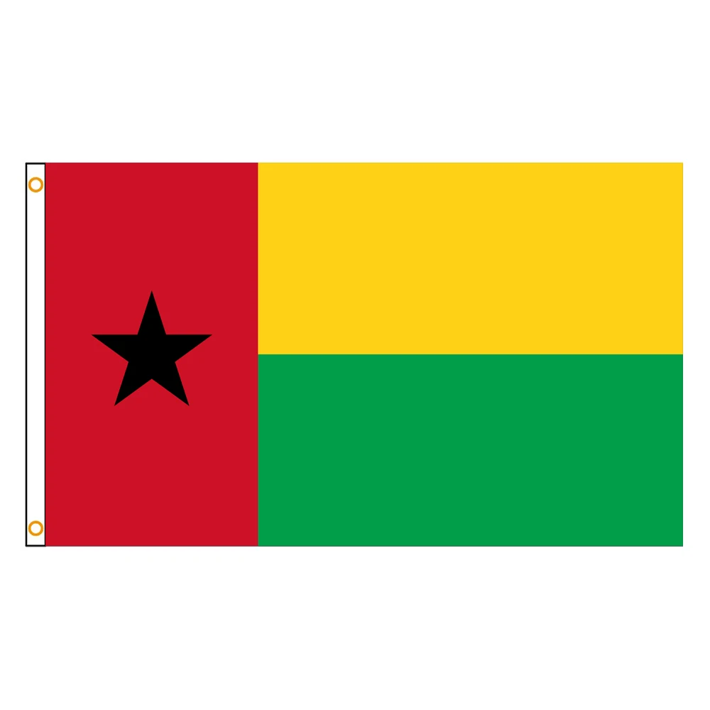 60×90 90x150 120×180CM Guinea-Bissau Guinea Bissau Emblem Flag Polyester Printed Banner Tapestry For Decor