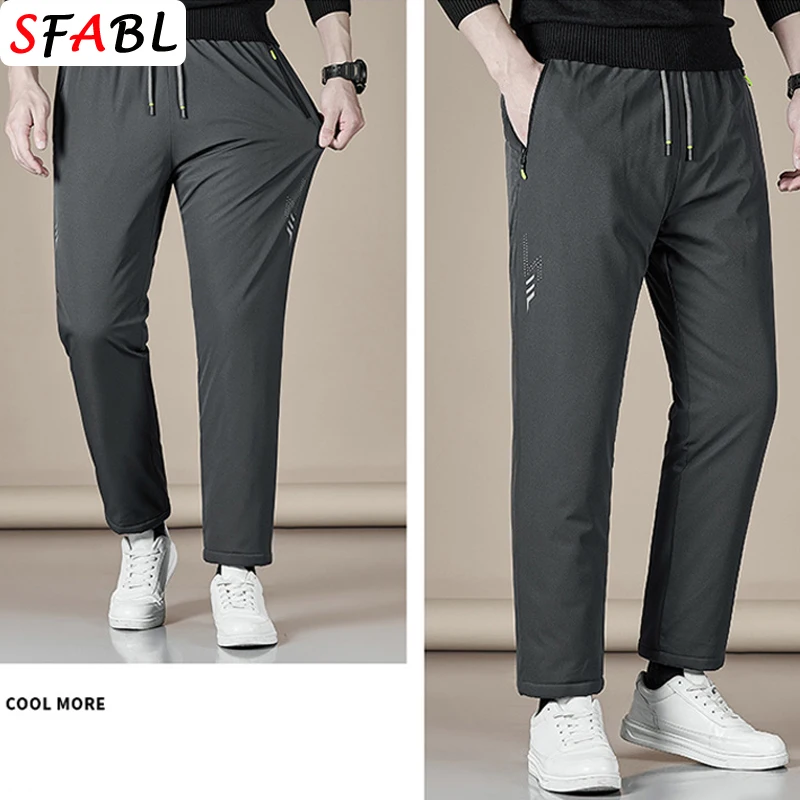 Neue Modische Warme Fleece-Hosen für Herren Winter Winddichte Dicke Fleece-Hosen Herren Thermohosen Winter Herrenhosen Casual – Detail 6