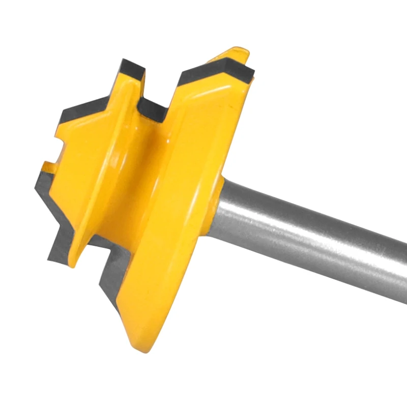 1 Pcs 8mm shank 45 Degree Lock Miter Router Bit Tenon Milling Cutter for Woodworking Tool Carbide Alloy