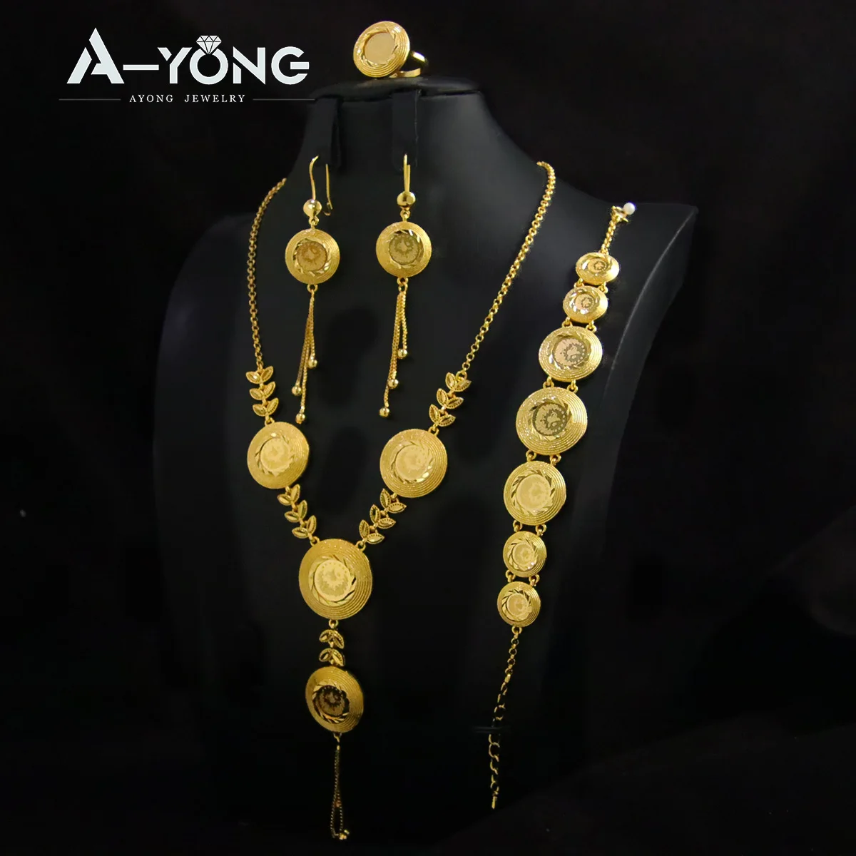 

Luxury Turkish Vintage Coins Charm Jewelry Set 24k Gold Plated Moroccan Bridal Wedding Necklace Oman Muslim Party Gifts