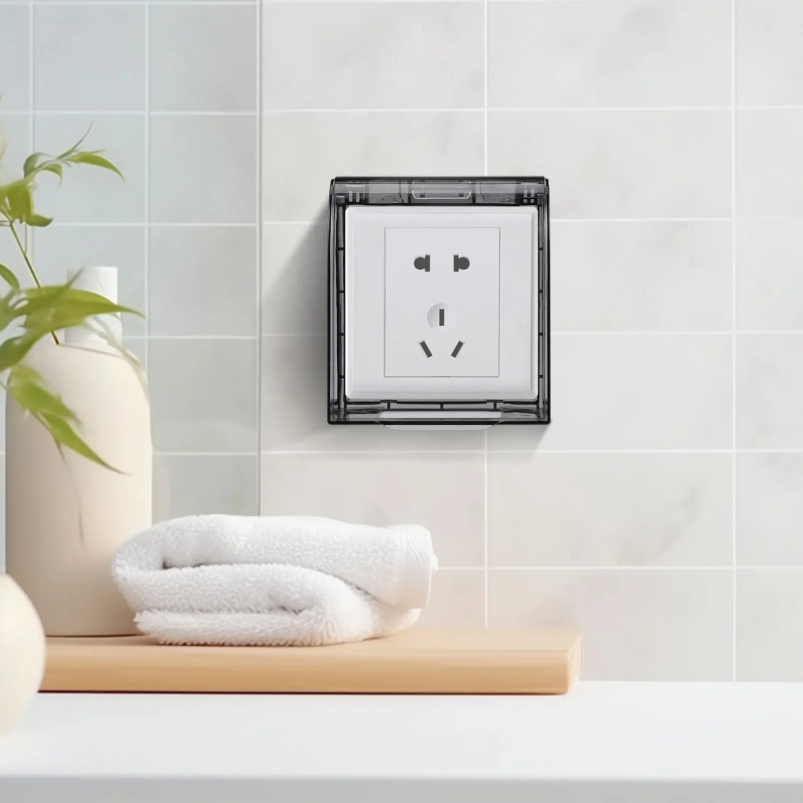 

86-типа, прозрачная водонепроницаемая крышка розетки, защита для электрической розетки, защита для вилки, настенная розетка для ванной комнаты, дома