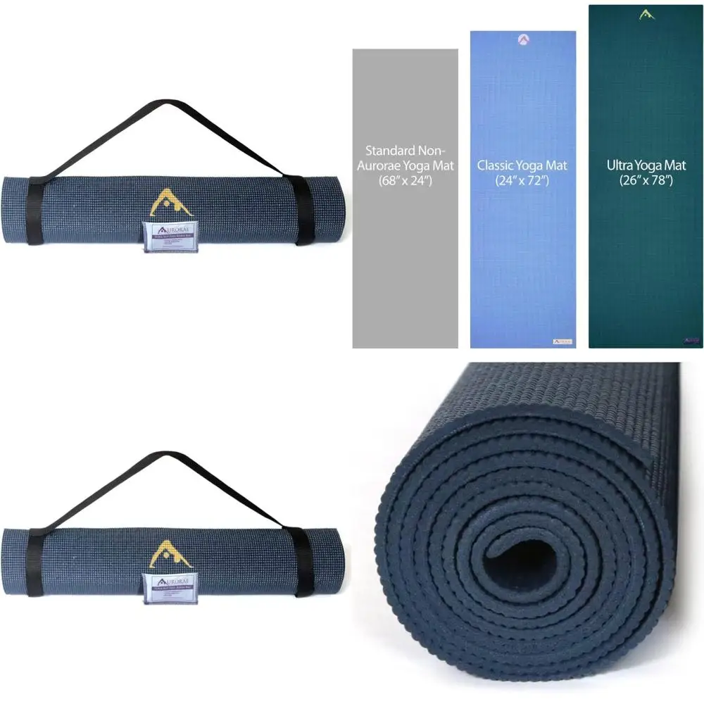 

Ultra Long 78 and Wide 26.25 Thick Yoga Mat with Non-Slip Surface and Carry Strap for Enhanced Comfort and Stability