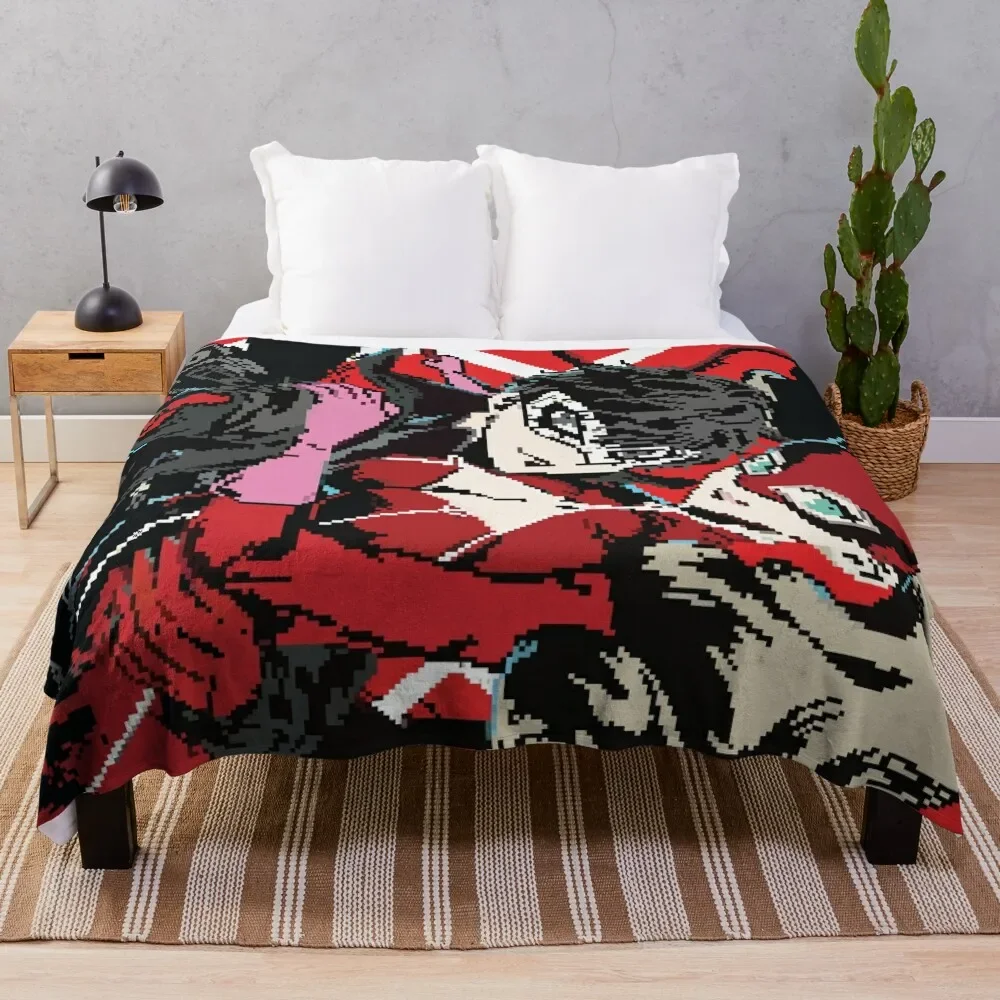 

Persona 5 pixel Throw Blanket Decorative Sofa Luxury Blankets