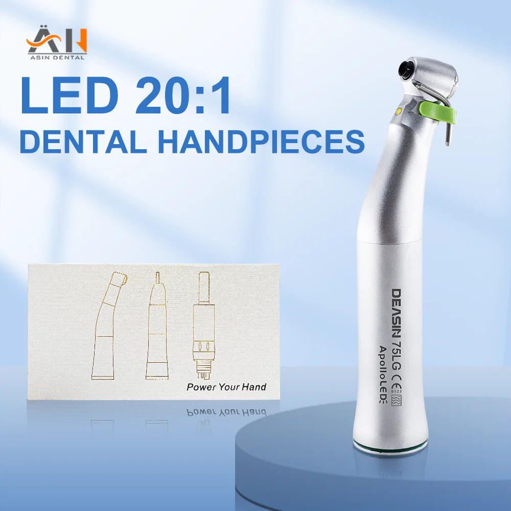 

75LG Surgical Contra-Angle Handpiece Dental 20:1 Implant Handpiece E-Generator LED Contra Angle for Dentistry MicroMotor