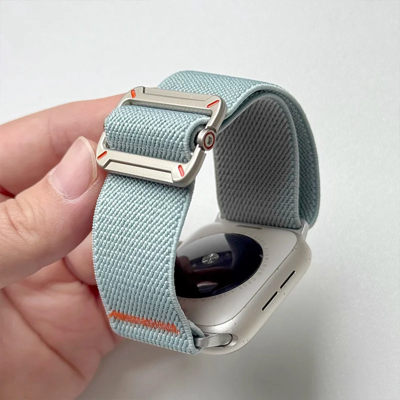 Pulseira de nylon para apple watch ultra 2 band 49mm 10 9 8 7 46mm 42mm 44mm 40mm 42mm pulseira elástica trançada para iwatch série 6 5 4