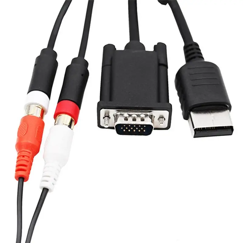 A42T-VGA Cable HD Cable For SEGA Dreamcast High Definition+3.5Mm To 2-Male RCA Adapter Game Console HD Adapter Cable