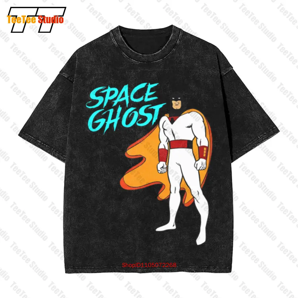 Space Ghost 1966 camiseta Vintage de dibujos animados de gran tamaño Hanna Barbera cereal Premium UVF9